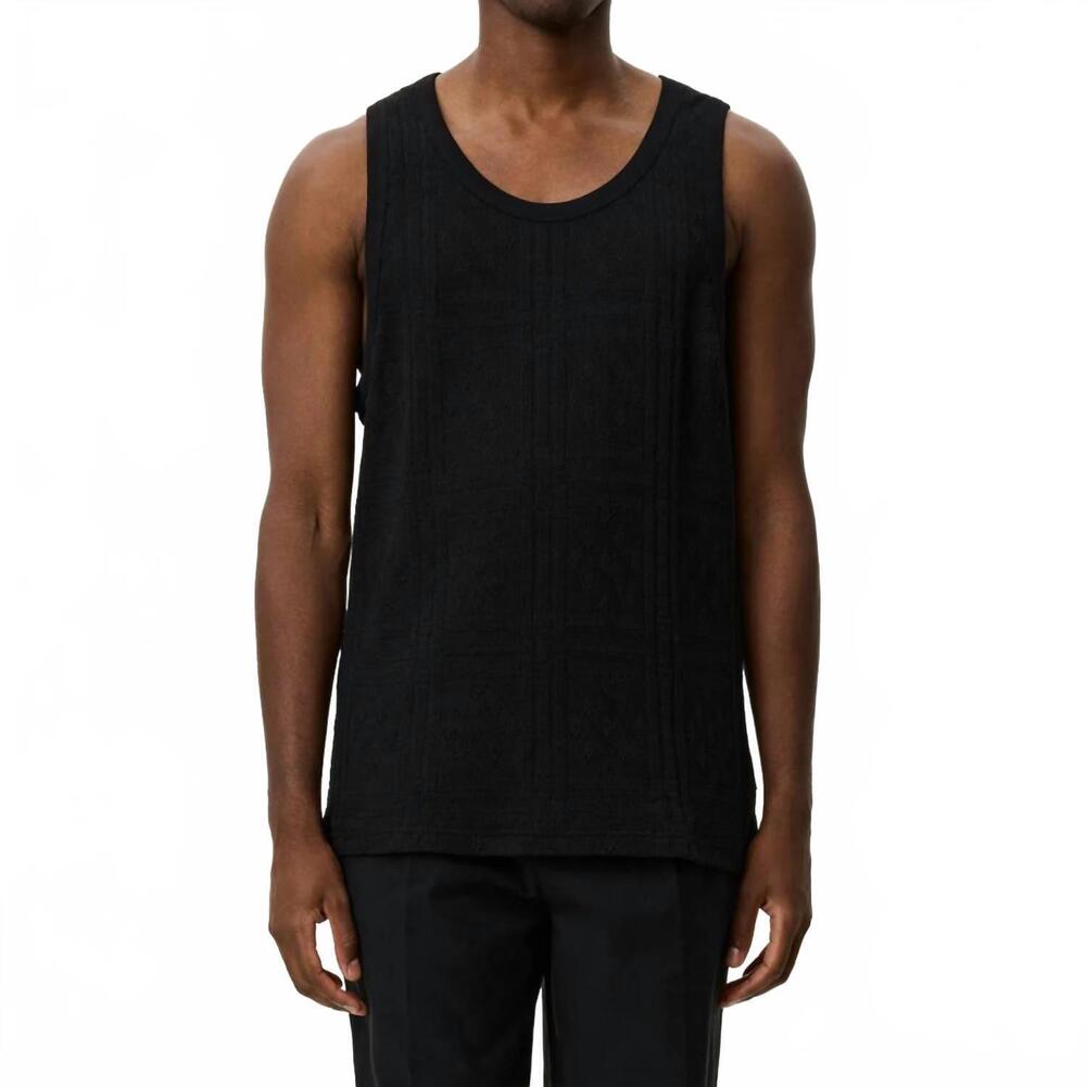 NEW LES DEUX huxley pointelle tank top in black